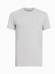 AllSaints Light Grey Tonic Short Sleeve Crew T-Shirt - Image 6 of 6