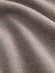 Ecru Natural Jersey Cotton Rich Quarter Zip Sweatshirt - Image 6 of 7