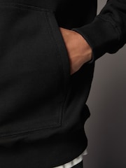 Black Heavyweight 100% Cotton Hoodie - Image 6 of 9