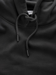 Black Heavyweight 100% Cotton Hoodie - Image 8 of 9