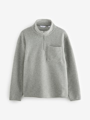 Grau - Sweatshirt mit Reißverschluss aus Wollmischung - Image 5 of 7