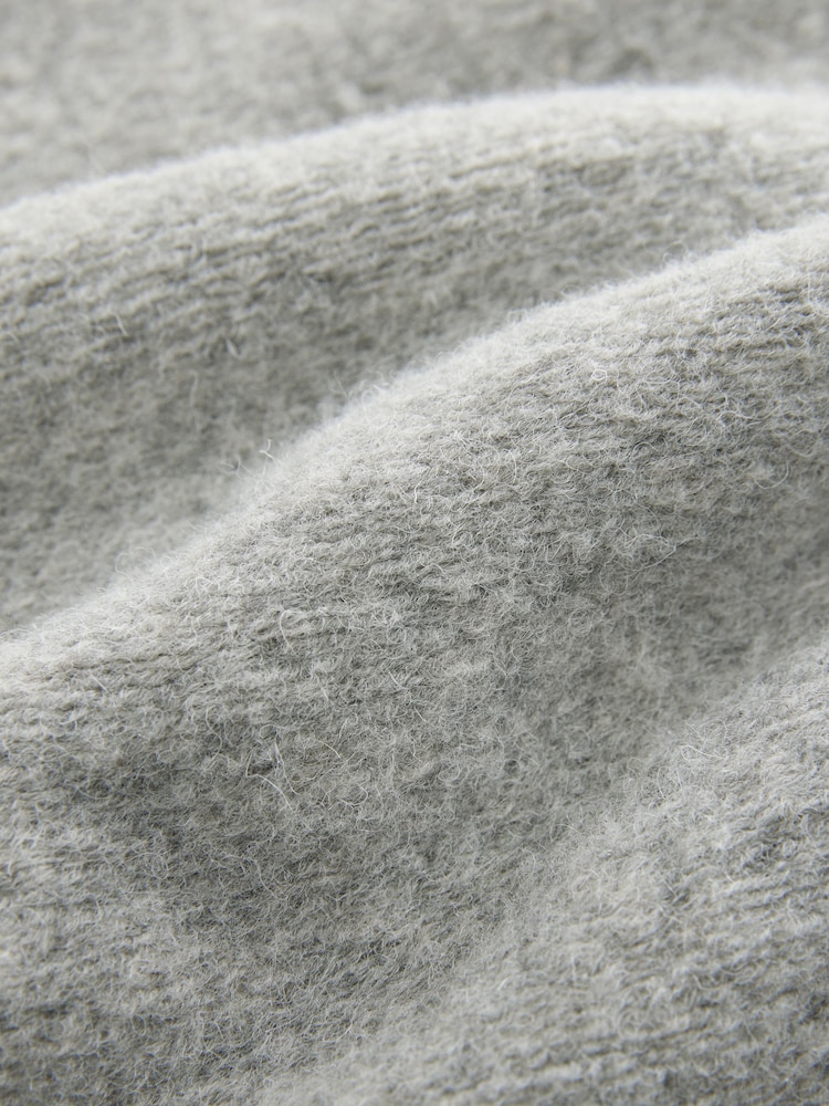 Grau - Sweatshirt mit Reißverschluss aus Wollmischung - Image 7 of 7