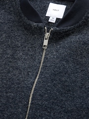 Marineblau/blau - Bomberjacke aus Wollmischung mit Fleece - Image 7 of 9