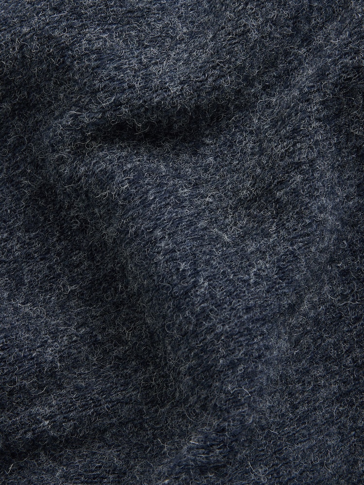 Marineblau/blau - Bomberjacke aus Wollmischung mit Fleece - Image 9 of 9