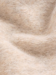 Ecru Wool Blend Fleece Bomber Jacket - Image 11 of 11