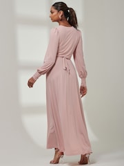Rosa/Chrome - Jolie Moi Giulia Langärmliges Maxikleid - Bild 2 von 6