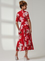 Jolie Moi Multi Angel Sleeve High Neck Mesh Dress - Image 2 of 6