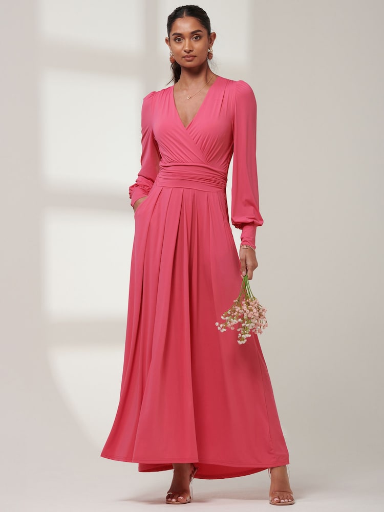 Rosa - Vestido largo de manga larga Giulia de Jolie Moi - Imagen 6 de 6 Rosa - Vestido largo de manga larga Giulia de Jolie Moi - Imagen 6 de 6