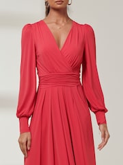 Jolie Moi Pink Tone Giulia Long Sleeve Maxi Dress - Image 3 of 5
