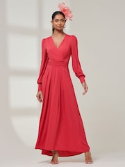 Jolie Moi Pink Tone Giulia Long Sleeve Maxi Dress - Image 5 of 5