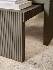 Dark Grey Valencia Mango Wood Nest of 2, Rectangular Coffee Table - Image 3 of 7