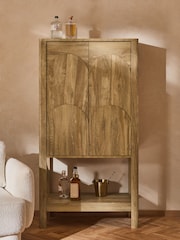 Mid Natural Arches Mango Effect Drinks Cabinet - Image 1 of 8