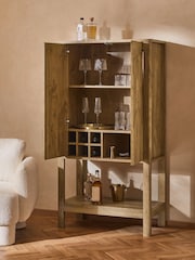 Mid Natural Arches Mango Effect Drinks Cabinet - Image 2 of 8