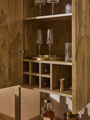 Mid Natural Arches Mango Effect Drinks Cabinet - Image 4 of 8