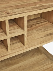 Mid Natural Arches Mango Effect Drinks Cabinet - Image 8 of 8