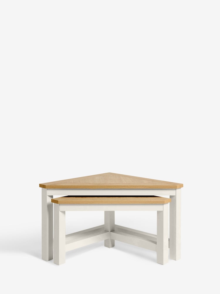 Cream Malvern Set of 2 Nest of Tables - Image 2 of 7