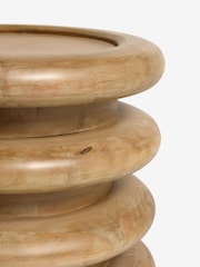 Natural N. Premium Donut Mango Wood Side Table - Image 4 of 4