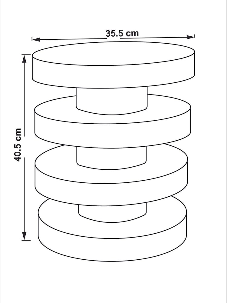 Pink Layered Side Table - Image 6 of 6 Pink Layered Side Table - Image 6 of 6