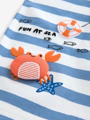 Blue Stripe Short Sleeve 3D Padded Character T-Shirt (3mths-7yrs) - Image 6 of 7