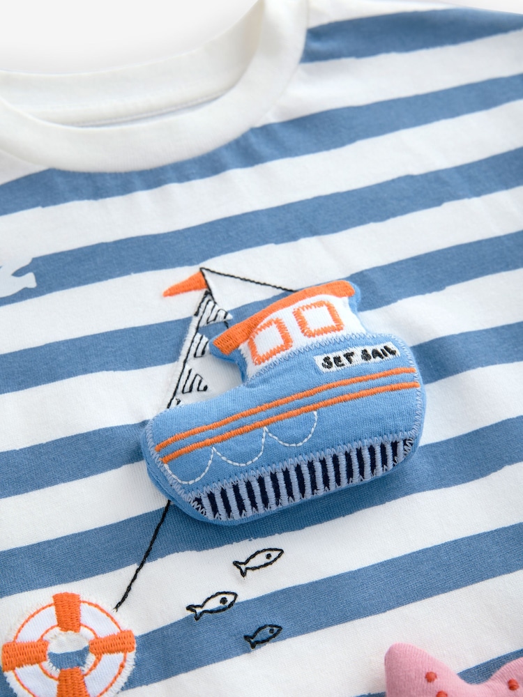 Raya azul - Short Sleeve 3D Padded Character T-Shirt (3mths-7yrs) - Imagen 7 de 7 Raya azul - Short Sleeve 3D Padded Character T-Shirt (3mths-7yrs) - Imagen 7 de 7