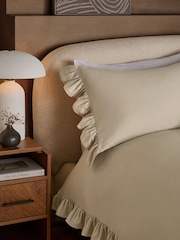100% Cotton Supersoft Brushed Frill Duvet Cover and Pillowcase Set - Изображение 3 из 5