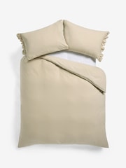 100% Cotton Supersoft Brushed Frill Duvet Cover and Pillowcase Set - Изображение 5 из 5