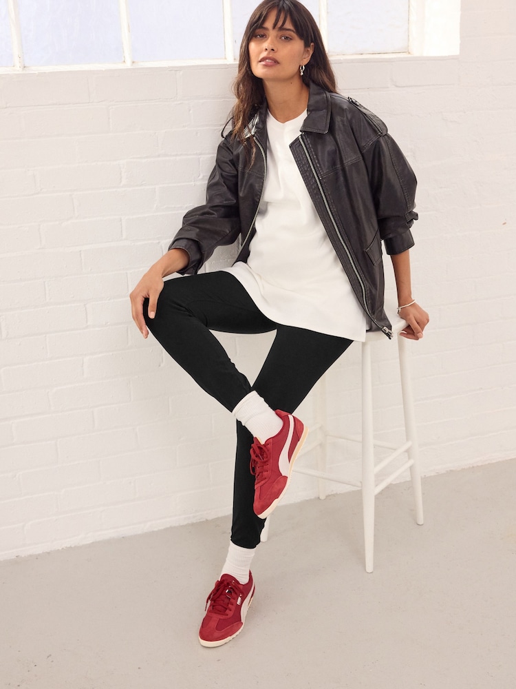 Noir - Lot de 2 leggings de maternité - Image 5 of 10