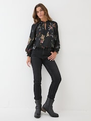 FatFace Black Lil Moonlit Blouse - Image 3 of 5