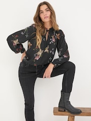 FatFace Black Lil Moonlit Blouse - Image 4 of 5