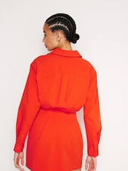 Good American Red Poplin Shirt Dress - Image 3 of 4
