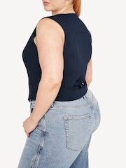Good American Blue Luxe Suiting Waistcoat - Image 3 of 5