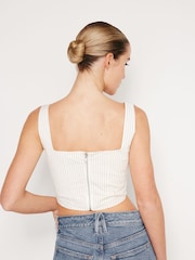 Good American White Poplin Corset White Top - Image 2 of 4