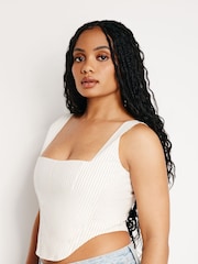 Good American White Poplin Corset White Top - Image 4 of 4