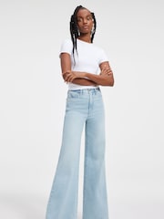 Good American Blue Good Waist Palazzo Jeans - Image 3 of 3