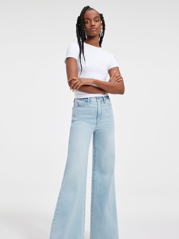 Good American Blue Good Waist Palazzo Jeans - Image 3 of 3
