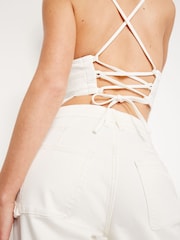 Good American White 90s Carpenter Jeans - Image 5 of 6
