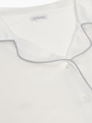 The Little Tailor Cream Soft Jersey LenzingTM EcoVeraTMButton Through Shorty Pyjamas Set - Image 12 of 12