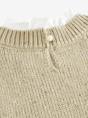Green Sage Collared Shirt Layer Knitted Tank with Wool - Image 8 of 10
