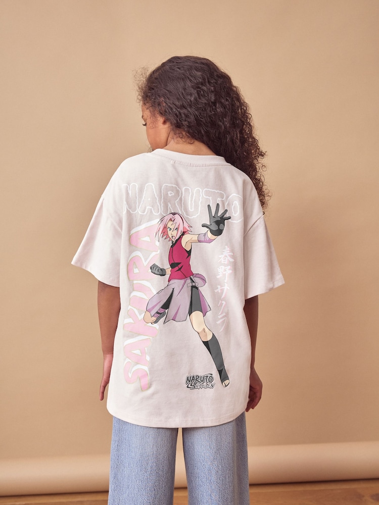 Lilac Purple Oversized Naruto Anime 100% Cotton T-Shirt (3-16yrs) - Image 1 of 7