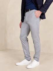 Banana Republic Light Grey Slim Fit Chino Trousers - Image 3 of 3