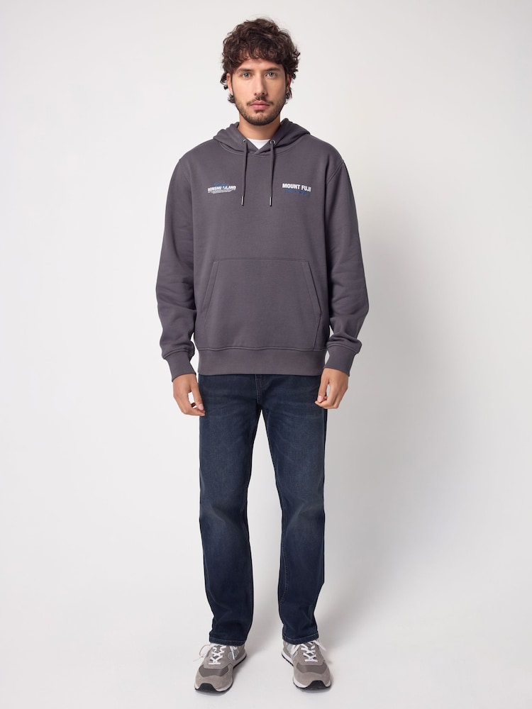 Slate Grey Graphic Print Hoodie - Image 2 of 9