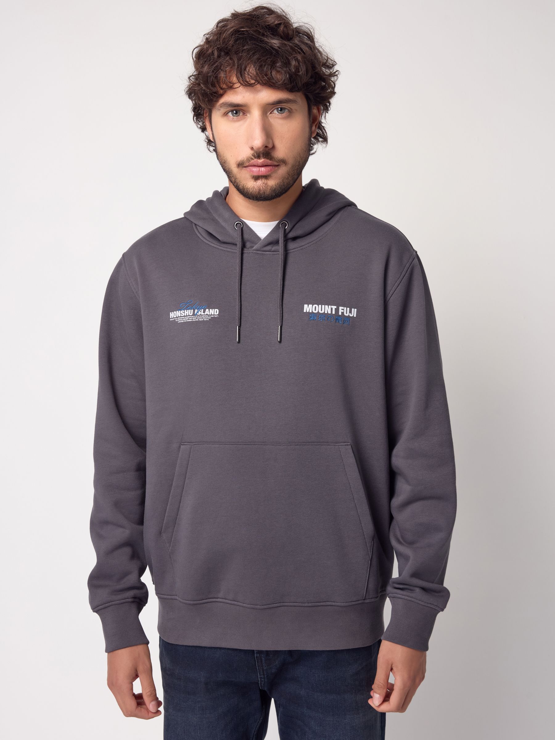 Buy Slate Grey Graphic Print Hoodie from the Next UK online shop