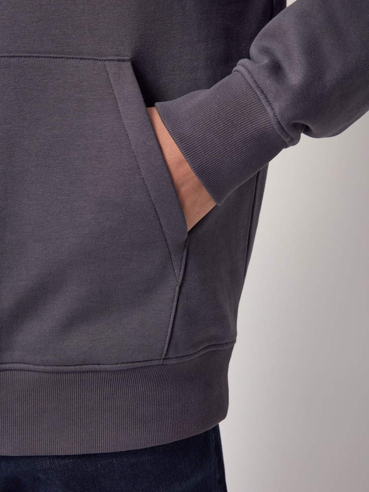 Slate Grey Graphic Print Hoodie - Image 6 of 9
