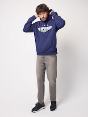 Top Gun Blue Cotton Rich Printed Graphic Hoodie - Image 2 of 9