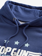 Top Gun Blue Cotton Rich Printed Graphic Hoodie - Image 8 of 9