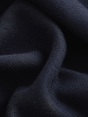 Navy Blue Cotton Rich Jersey Button Through Shacket - Image 9 of 9