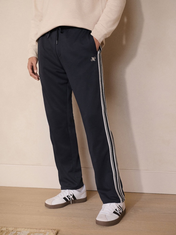 Navy Blue "Side Stripe Straight Leg Joggers " - Image 1 of 5