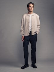 Neutral Cotton Rich Jersey Button Through Shacket - Image 2 of 7