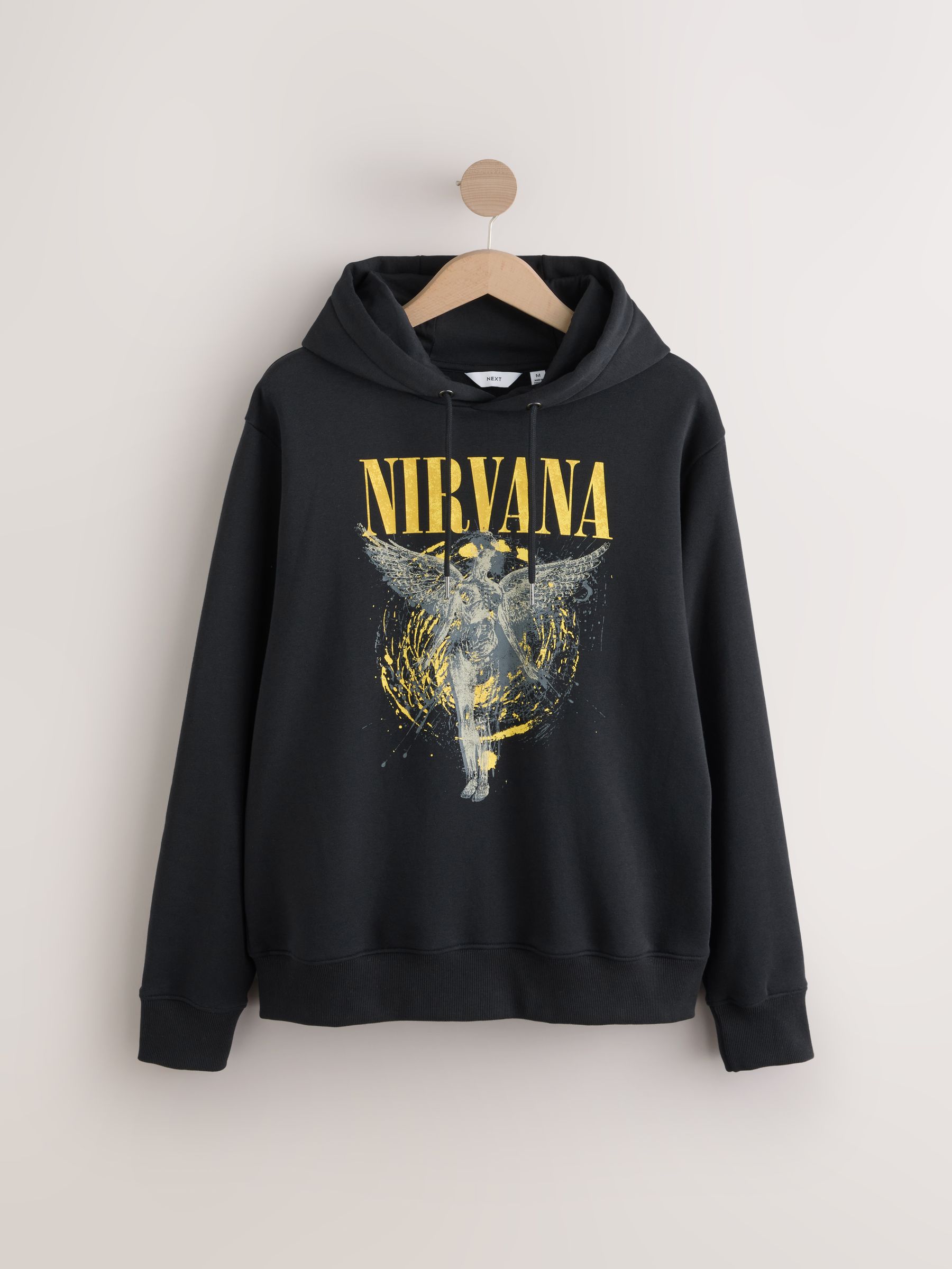 Buy Black Nirvana License Graphic Hoodie from Next Romania