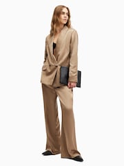AllSaints Brown Goldie Trousers - Image 1 of 8